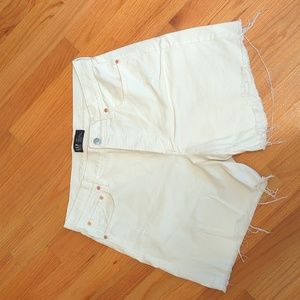 White midi shorts